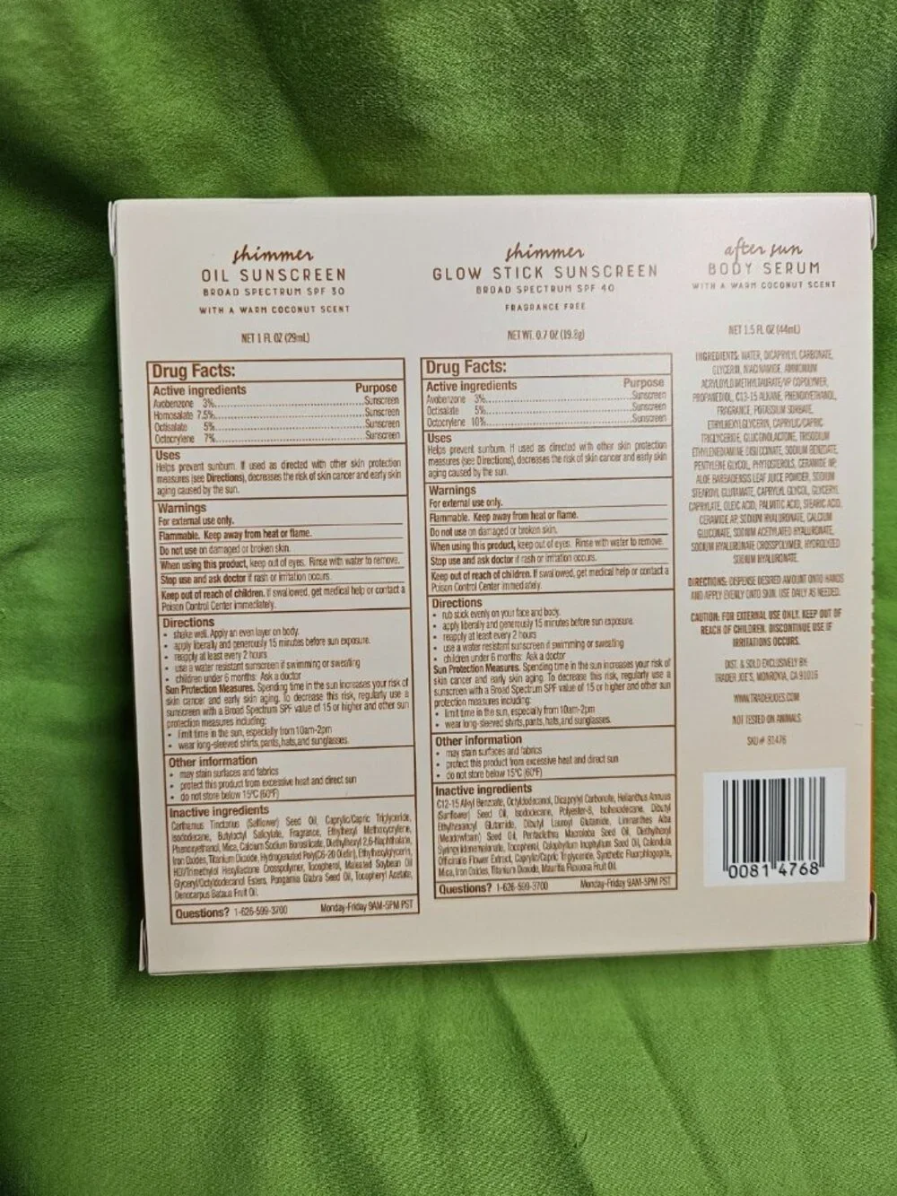 Trader Joe’s Glow Anywhere Sun Care Set Shimmer Oil + Glow Stick EXP 04/26 READ